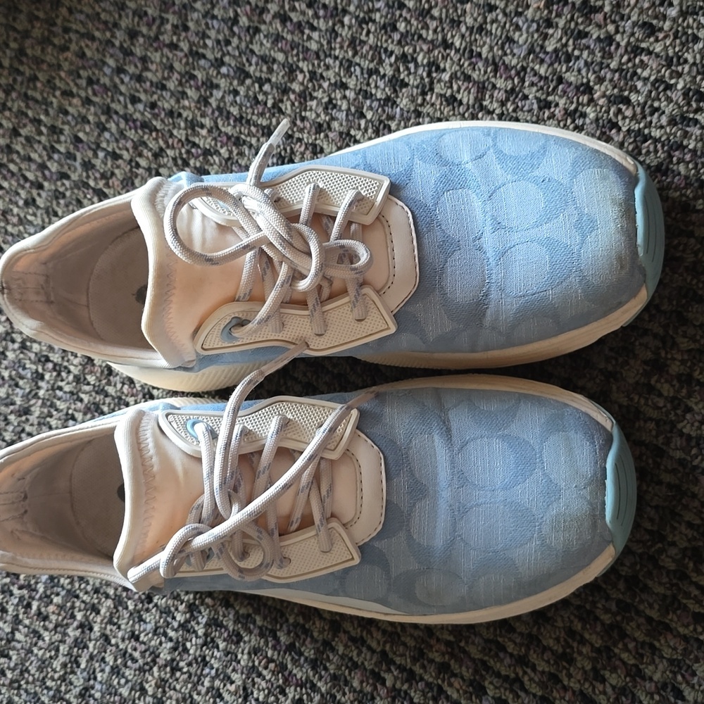 COACH Blue and Cream Sneakers - Picture 7 of 12